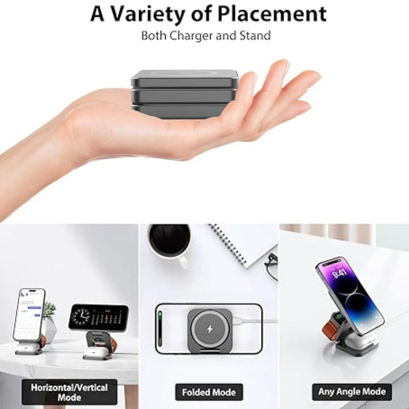 MagCharge™ 3-in-1 Magnetic Wireless Charging Station