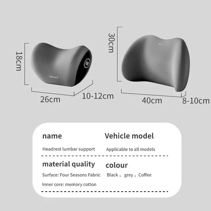 Memory Foam Neck & Lumbar Support Cushion