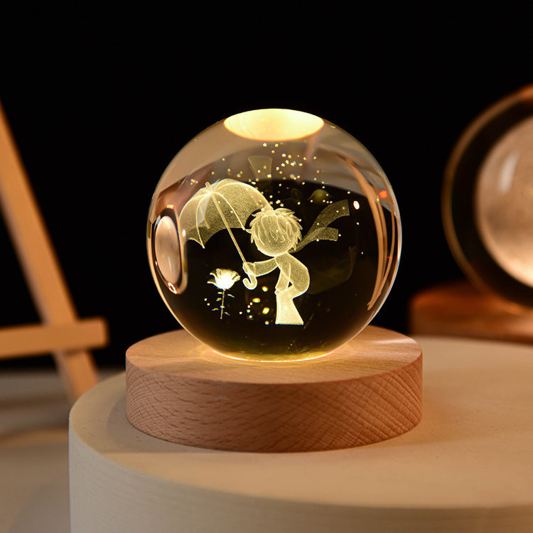 3D Crystal Ball Night Lamp