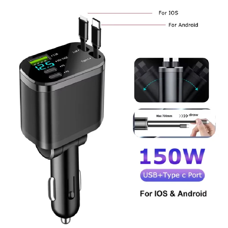 PowerDrive™ 5-in-1 Car Charger
