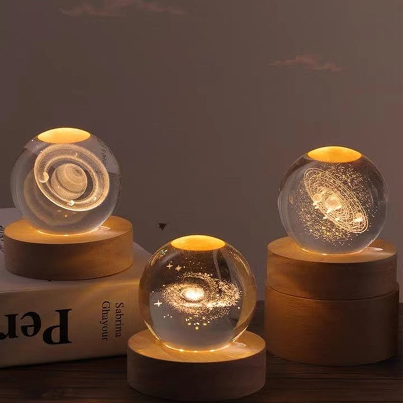 3D Crystal Ball Night Lamp