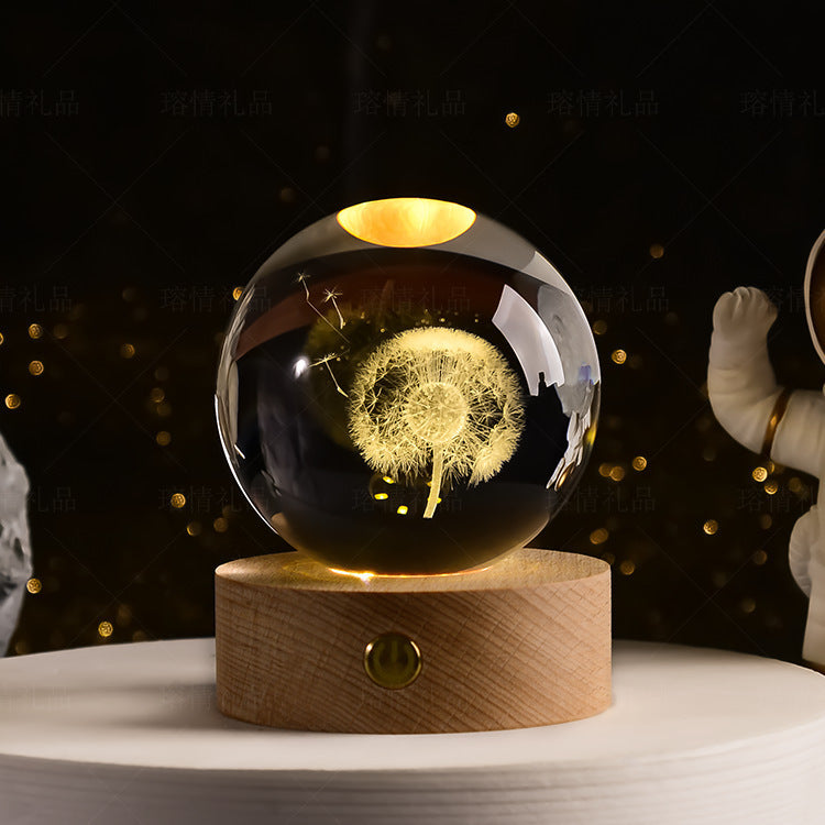 3D Crystal Ball Night Lamp