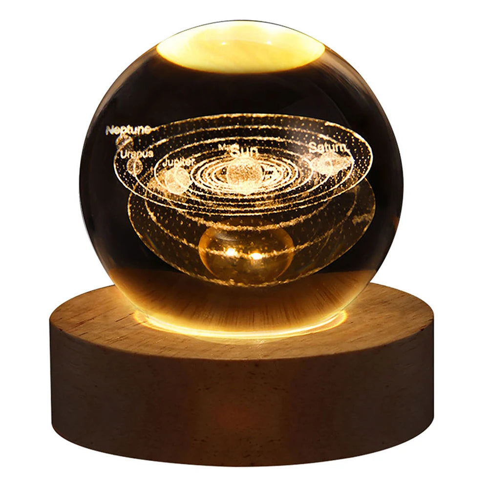 3D Crystal Ball Night Lamp