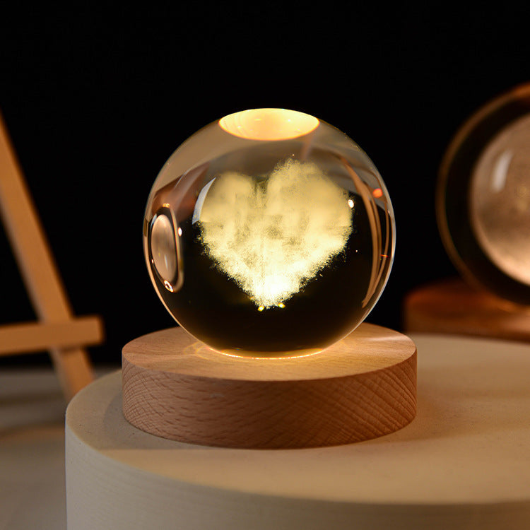 3D Crystal Ball Night Lamp