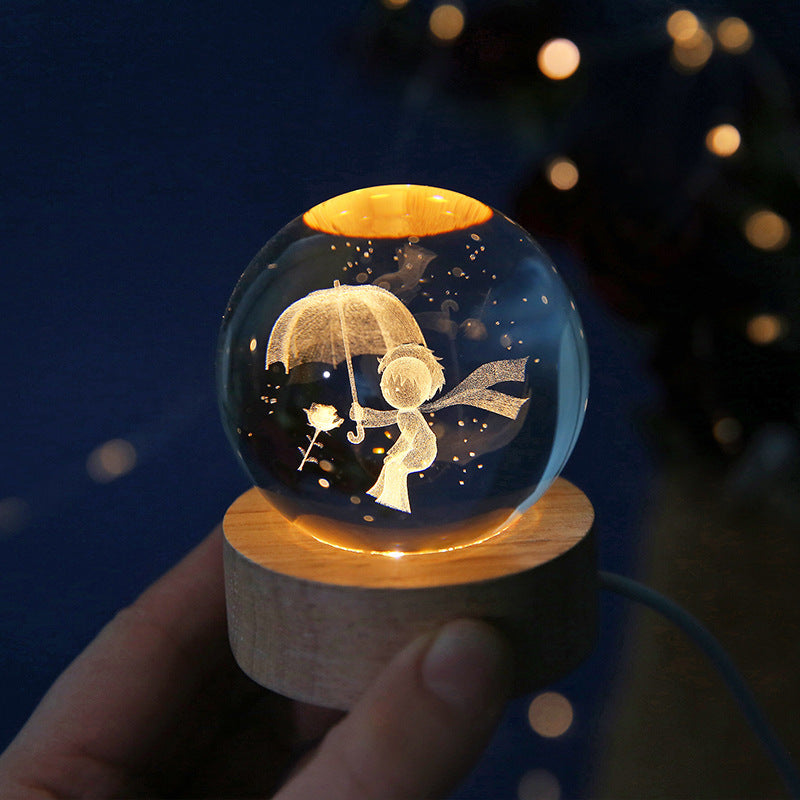 3D Crystal Ball Night Lamp